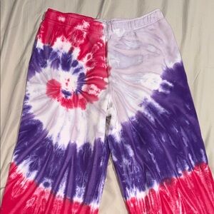 TNA Tie-Dye Track Pants - Red, Purple, White